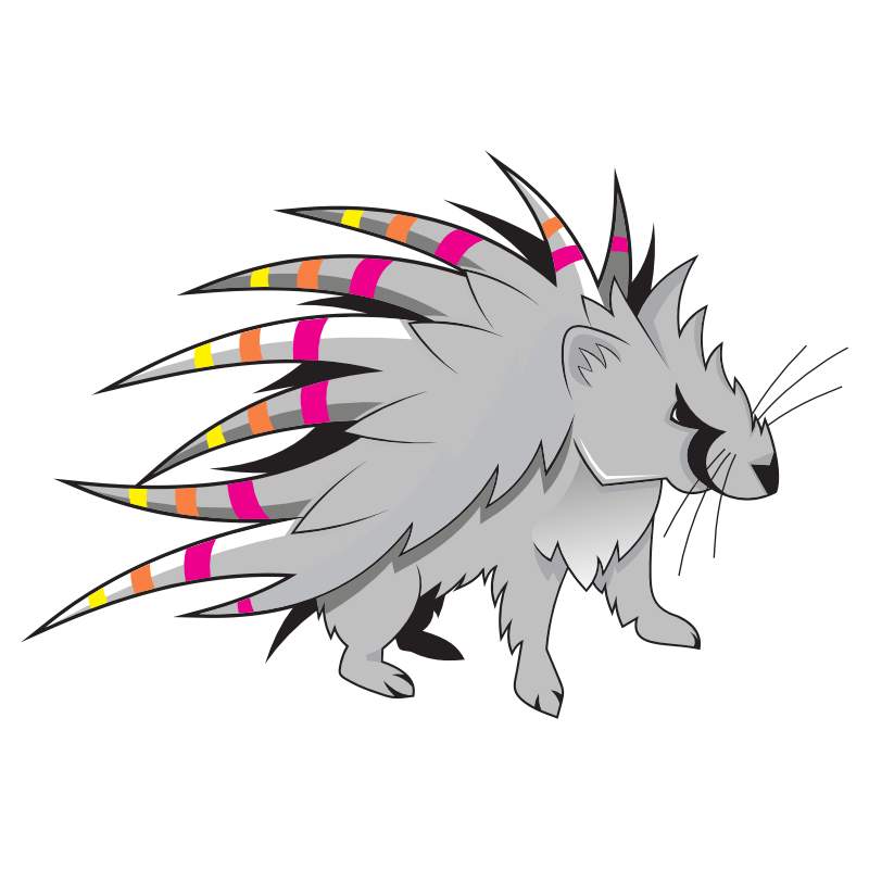 Porcupines mascot logo